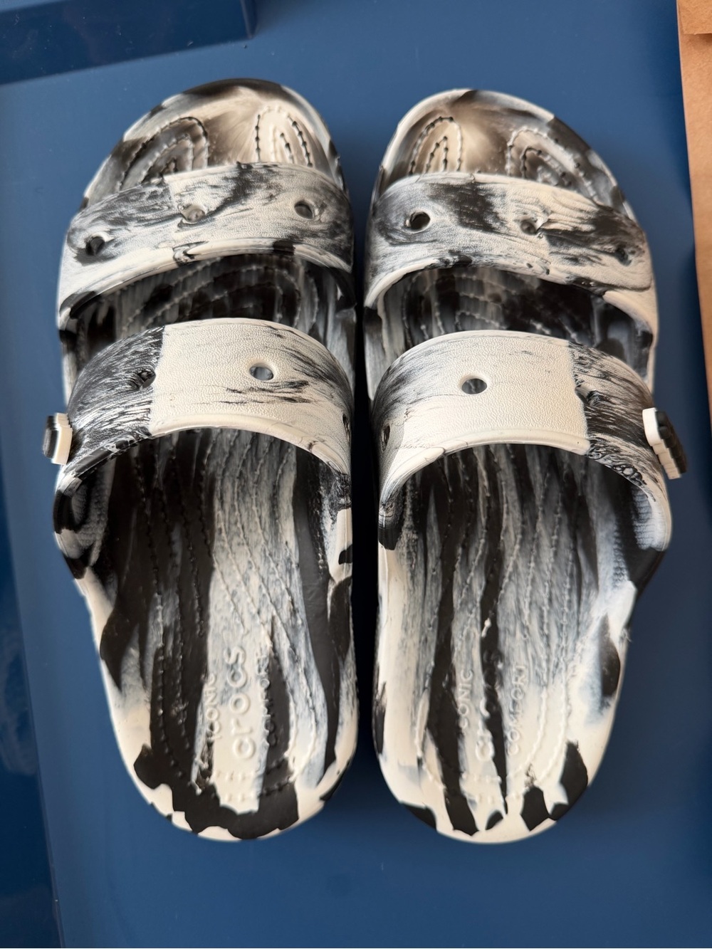 Crocs Slide Sandals in Black & White